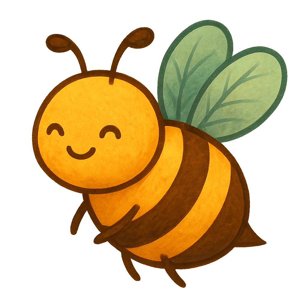 CalmBee, the Calmhive bee mascot